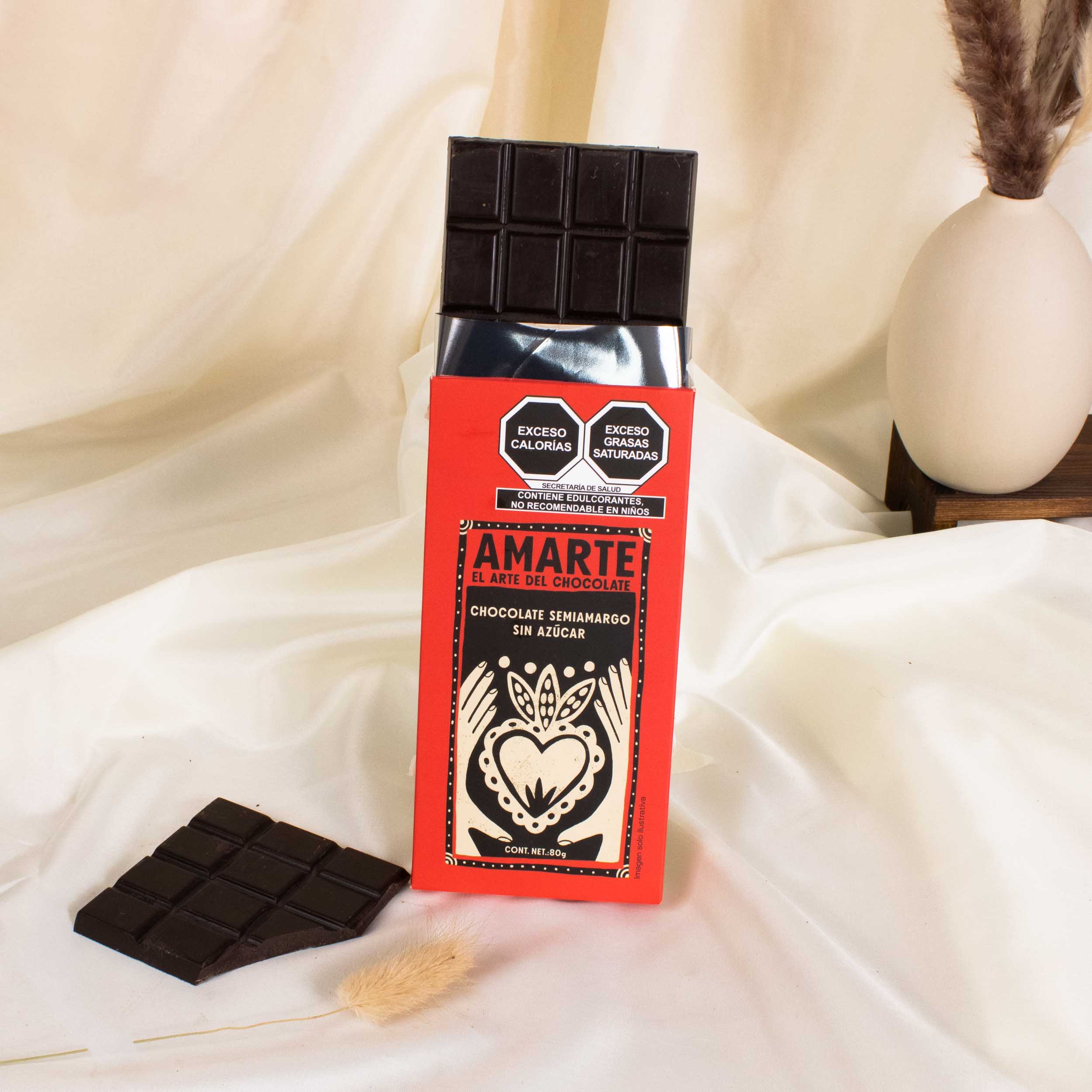 Bittersweet Dark Chocolate Bar with No Sugar - Image 3