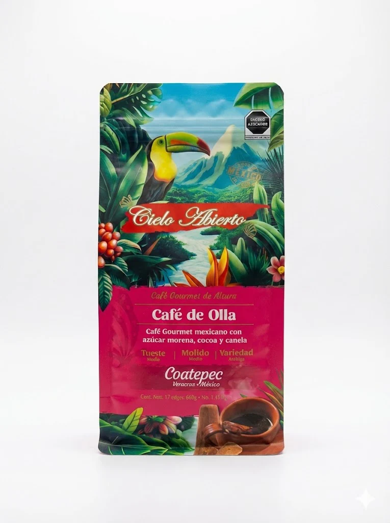 Cielo Abierto Café de Olla Ground Coffee Bag, 1.1 lbs. - Image 3