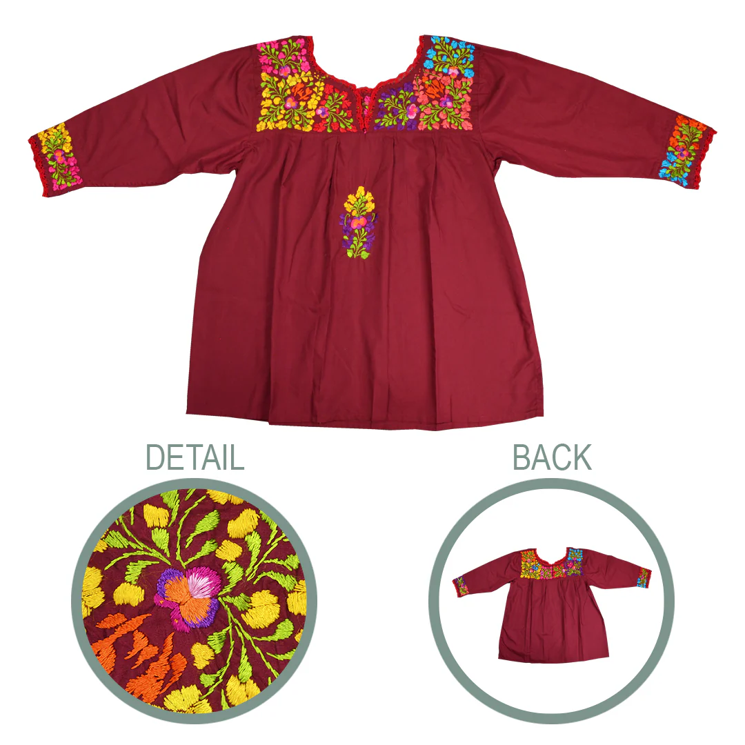 Camila Hand-Embroidered 3/4 Sleeve Blouse - Image 35
