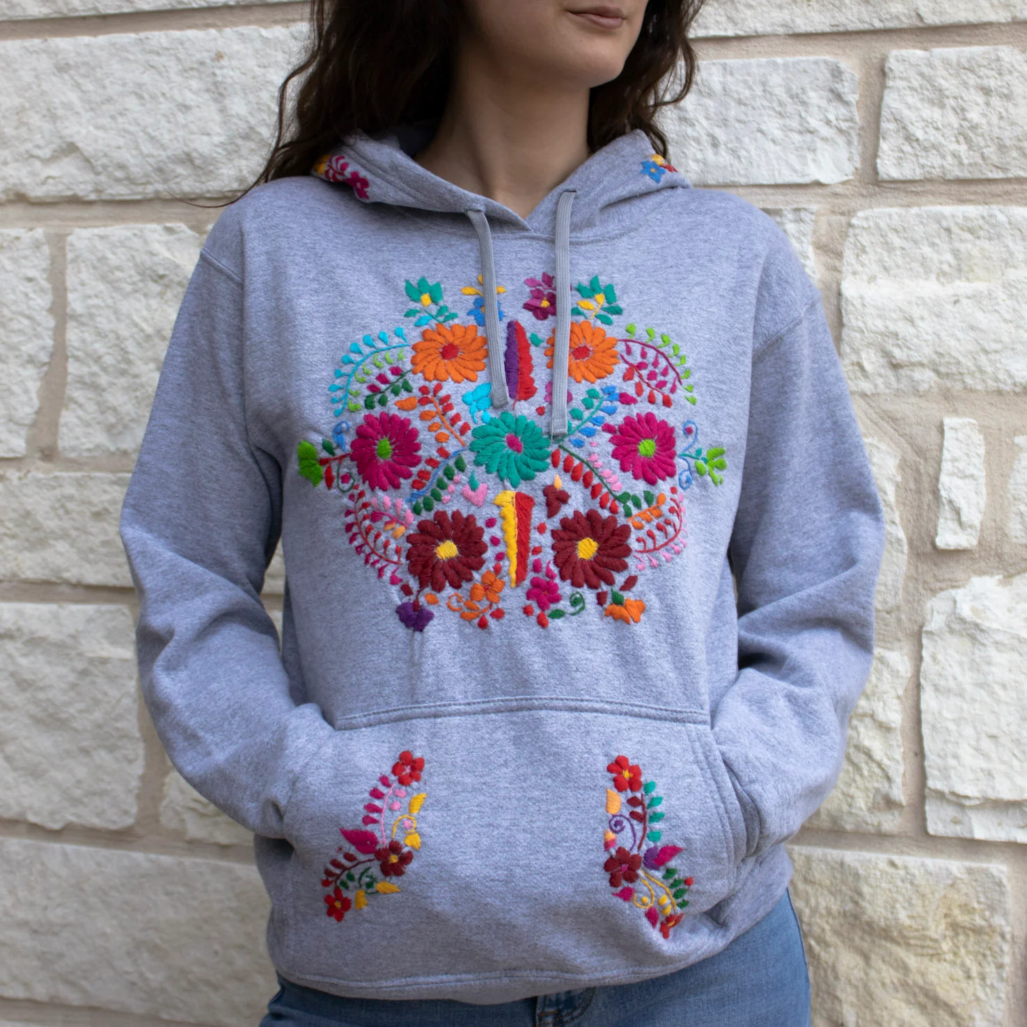 Chilac Floral Embroidered Pullover Hoodie - Image 12