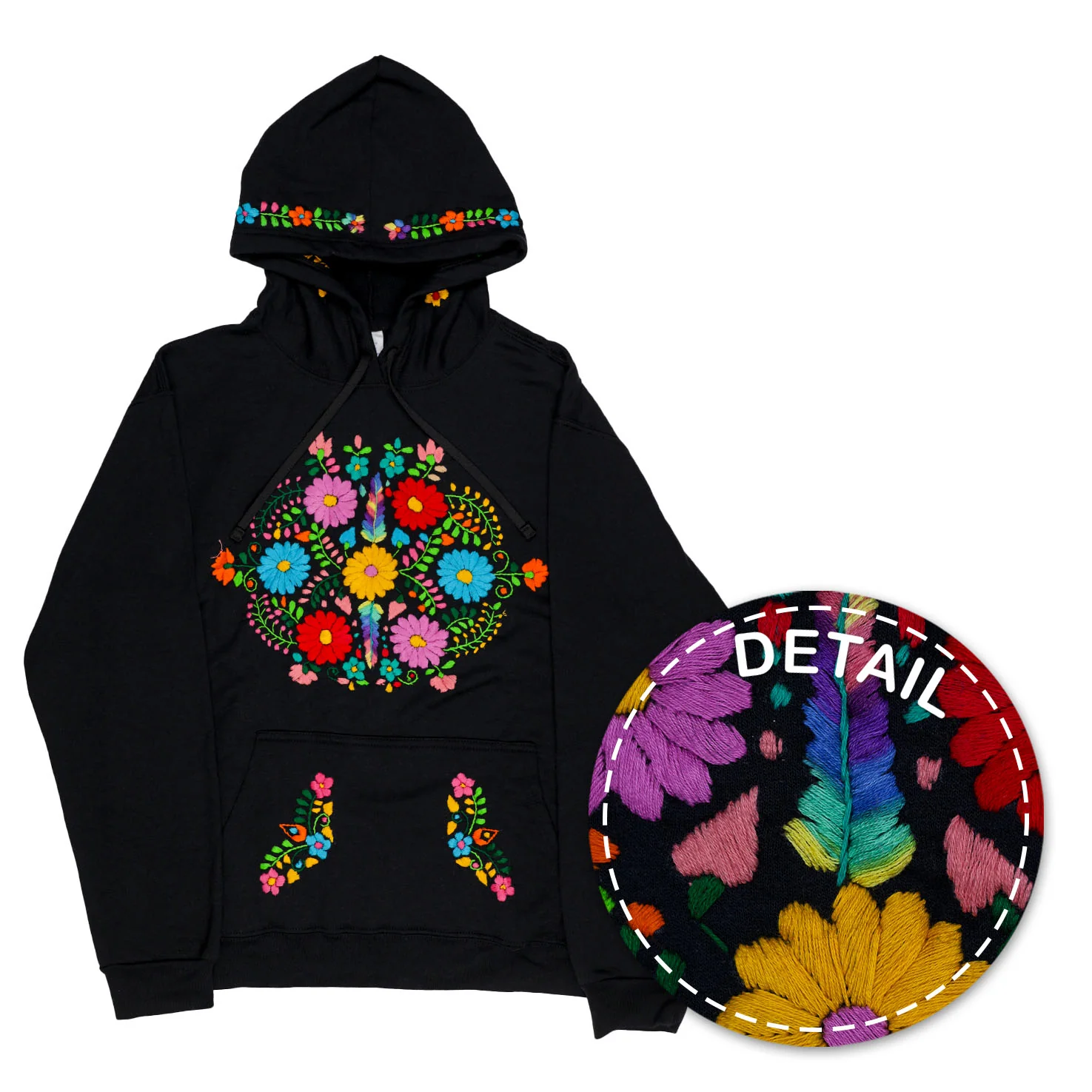 Chilac Floral Embroidered Pullover Hoodie - Image 14