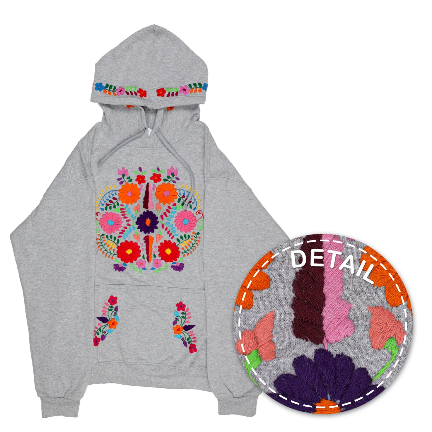 Chilac Floral Embroidered Pullover Hoodie - Image 16