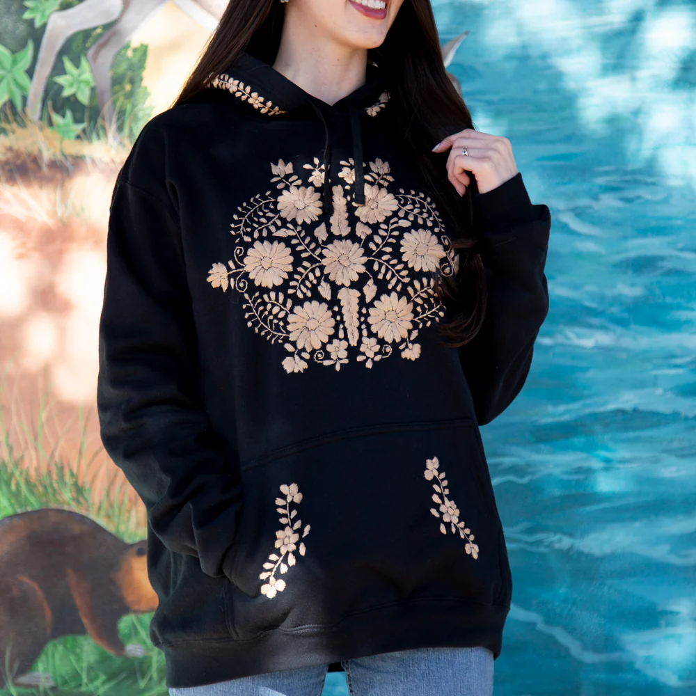 Chilac Floral Embroidered Pullover Hoodie - Image 4