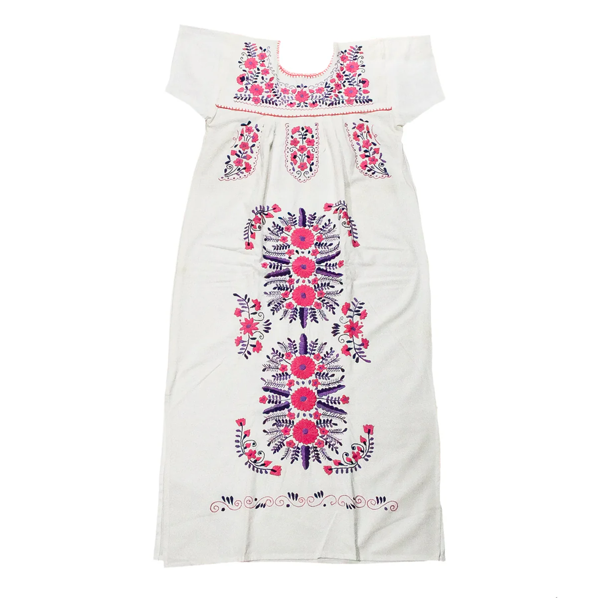 Chilac Floral Embroidered Mexican Long Dress - Image 20