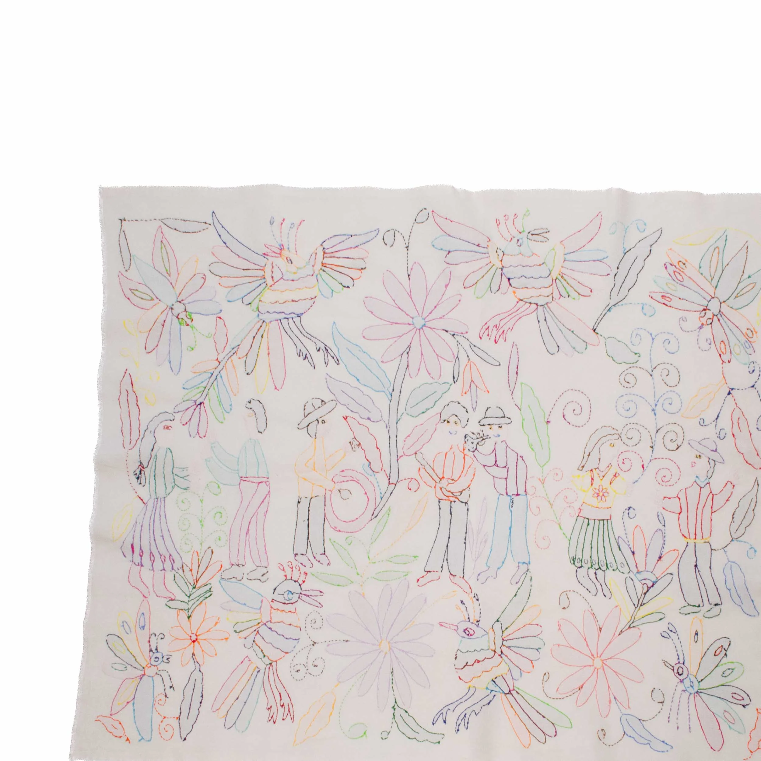 El Baile Otomí Hand-Embroidered Tapestry - Image 10