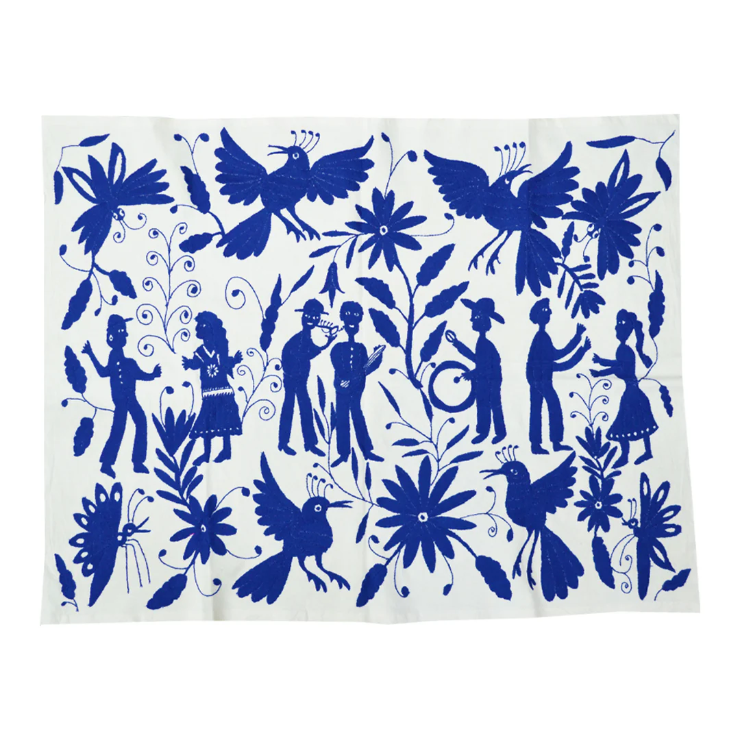 El Baile Otomí Hand-Embroidered Tapestry - Image 5
