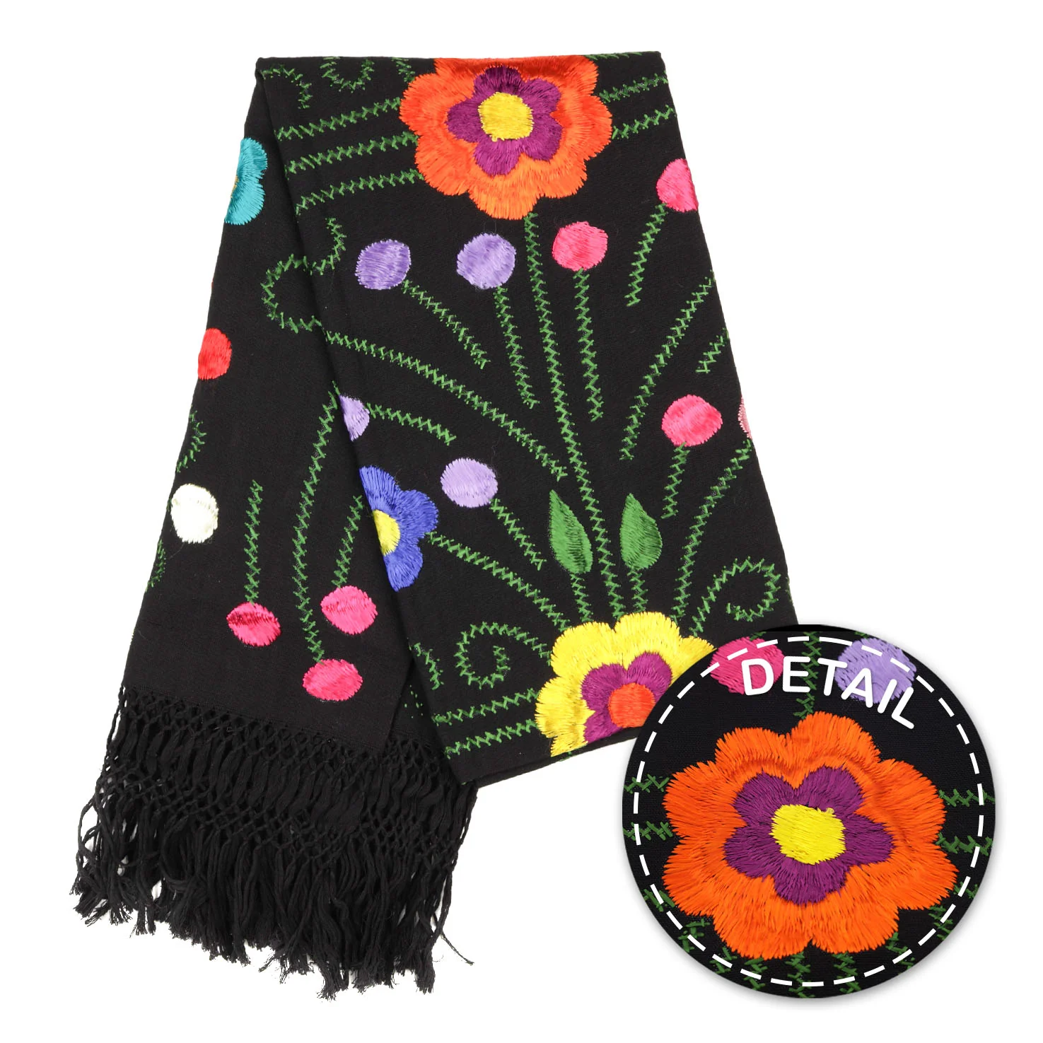 Floral Embroidery Rebozo - Image 16
