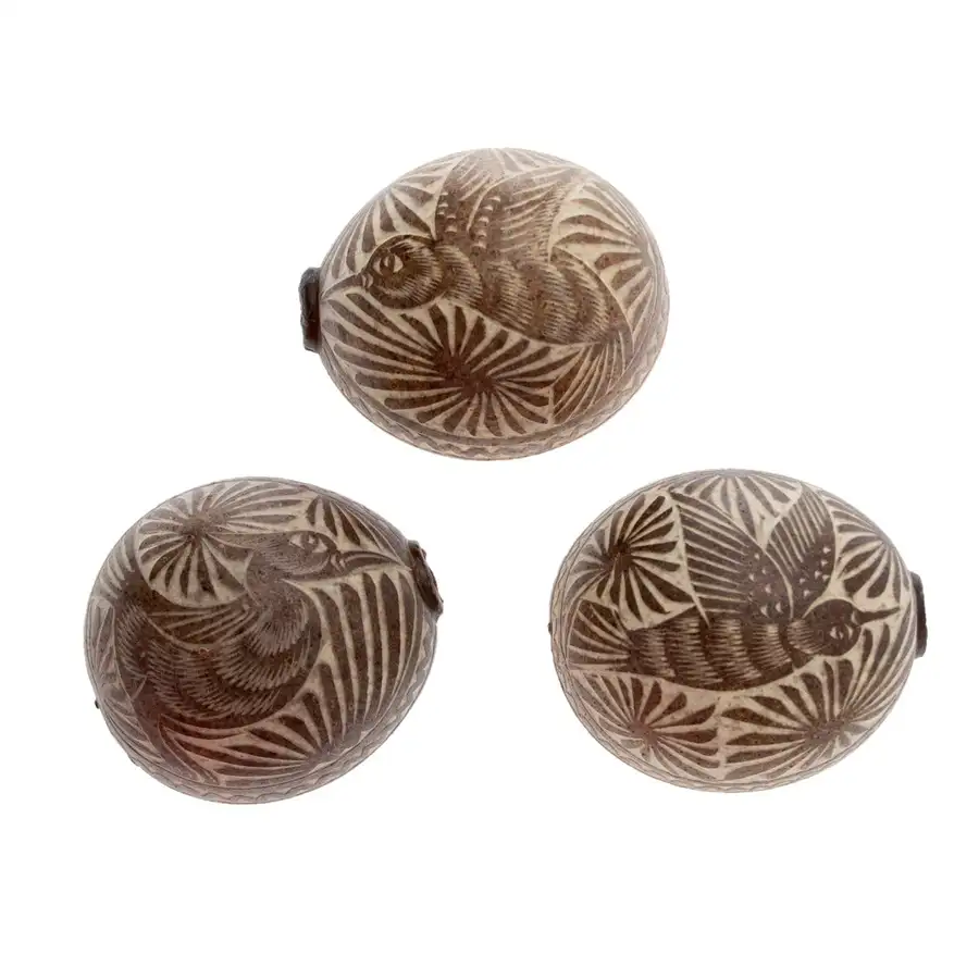 Hand-Carved Mezcal Gourd, or Jícara with Natural Base - Image 9