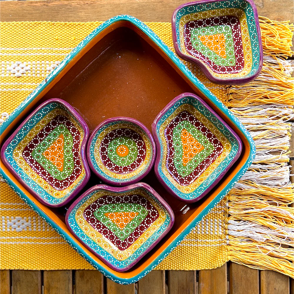 Hand-Painted Capula Modular 6-Piece Serving Set - Image 4