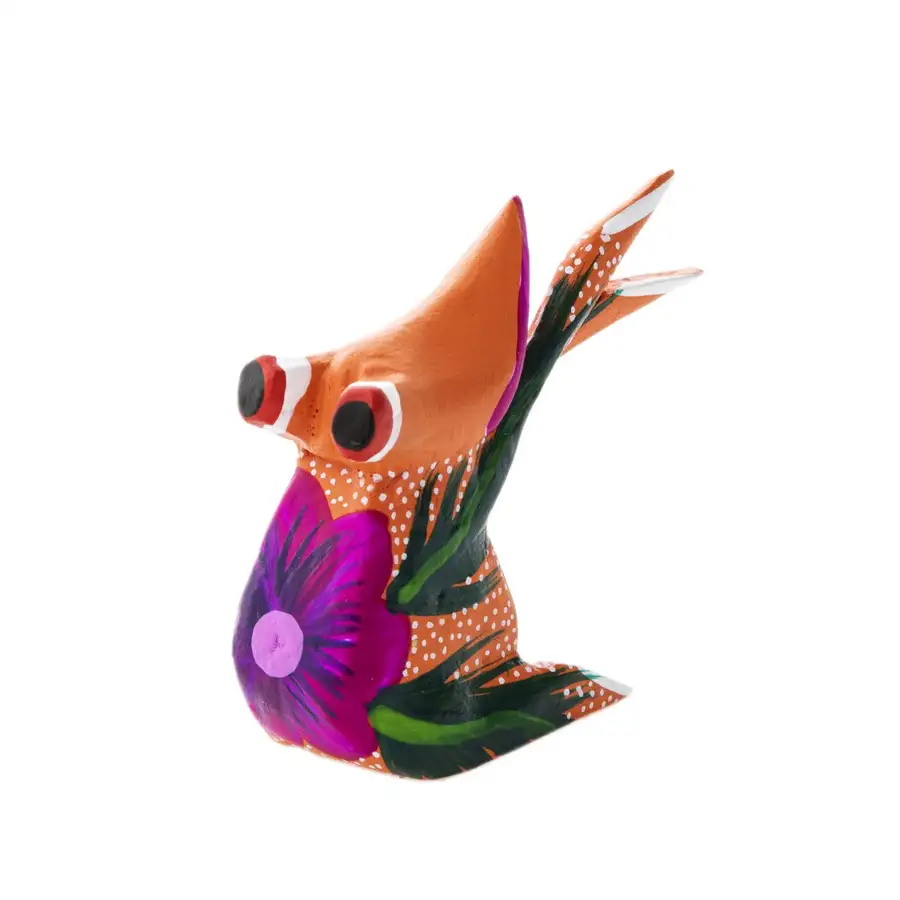 Hand Painted Frog Wooden Figurine Alebrije - Image 7