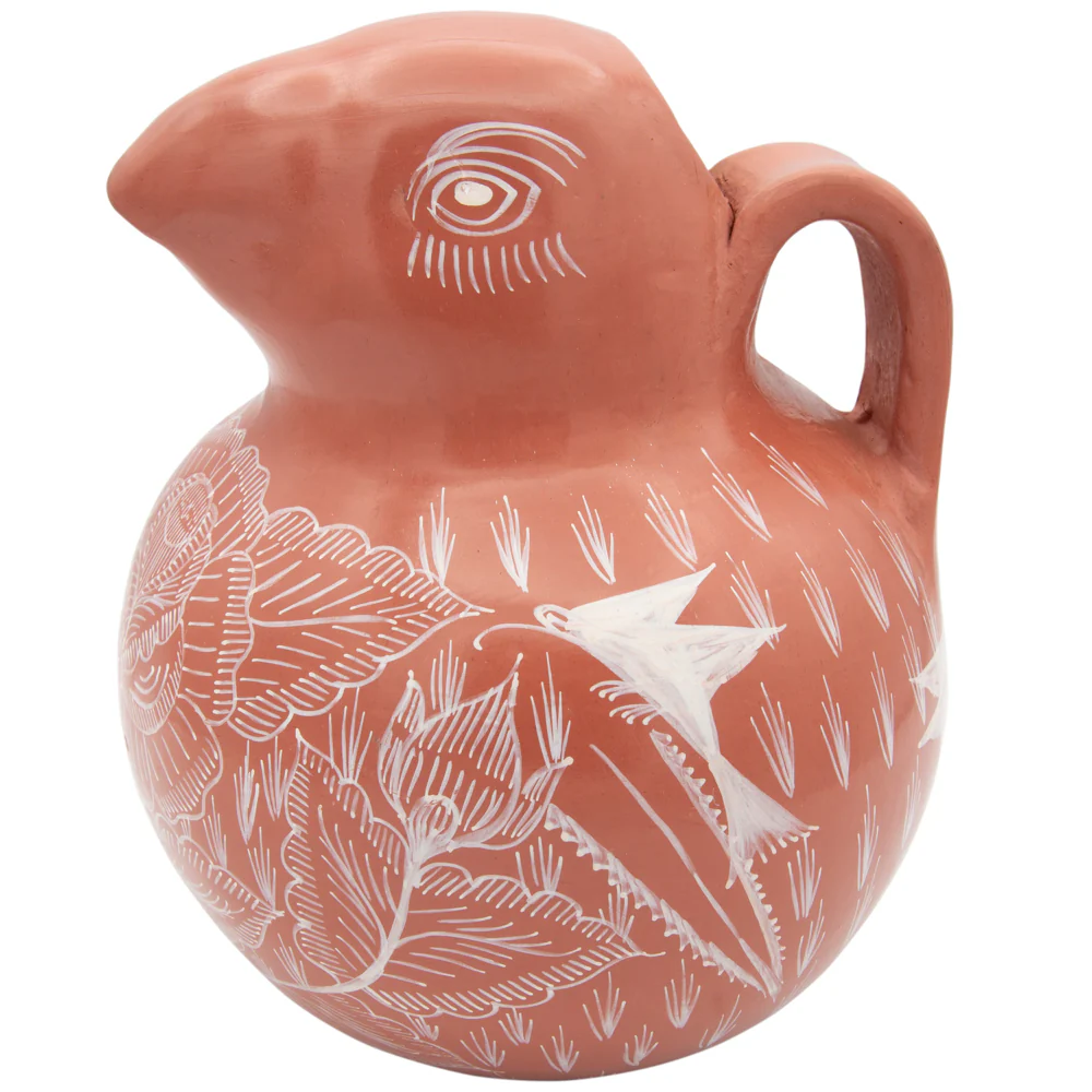 Huancito Hand-Painted Clay Bird Jug - Image 8