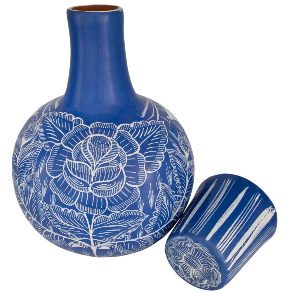 Huancito Large Floral Decanter & Cup Set - Image 5