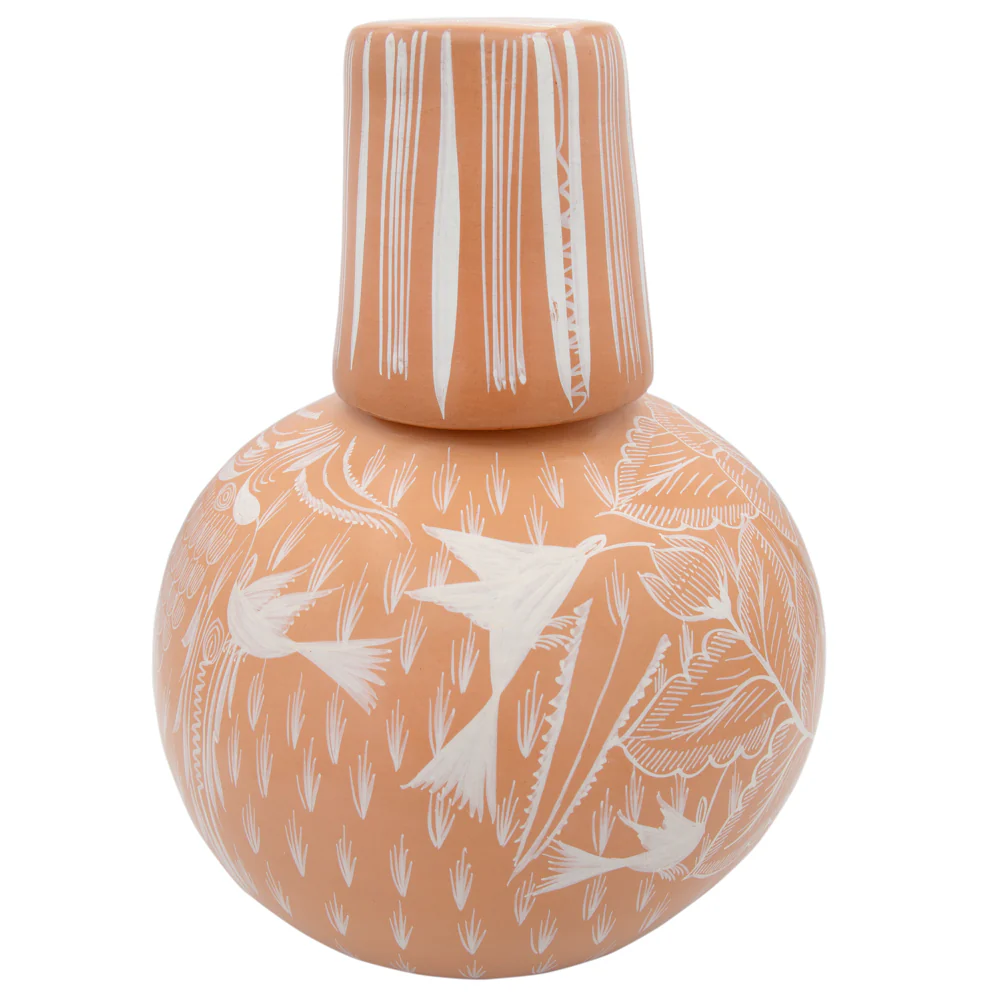 Huancito Large Floral Decanter & Cup Set - Image 7