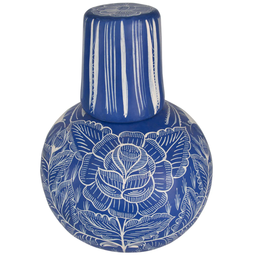 Huancito Large Floral Decanter & Cup Set - Image 8