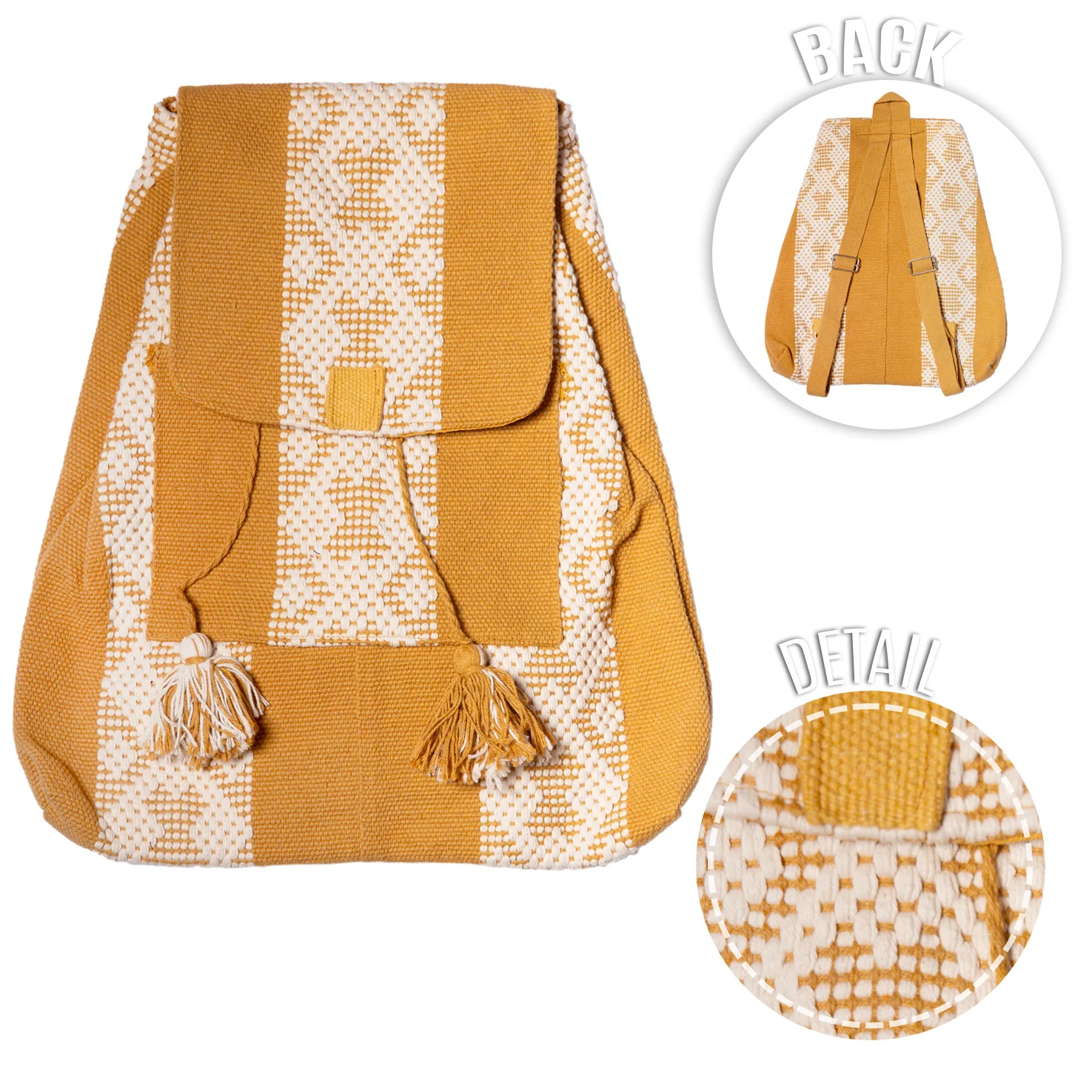Jalieza Drawstring Woven Backpack - Image 7