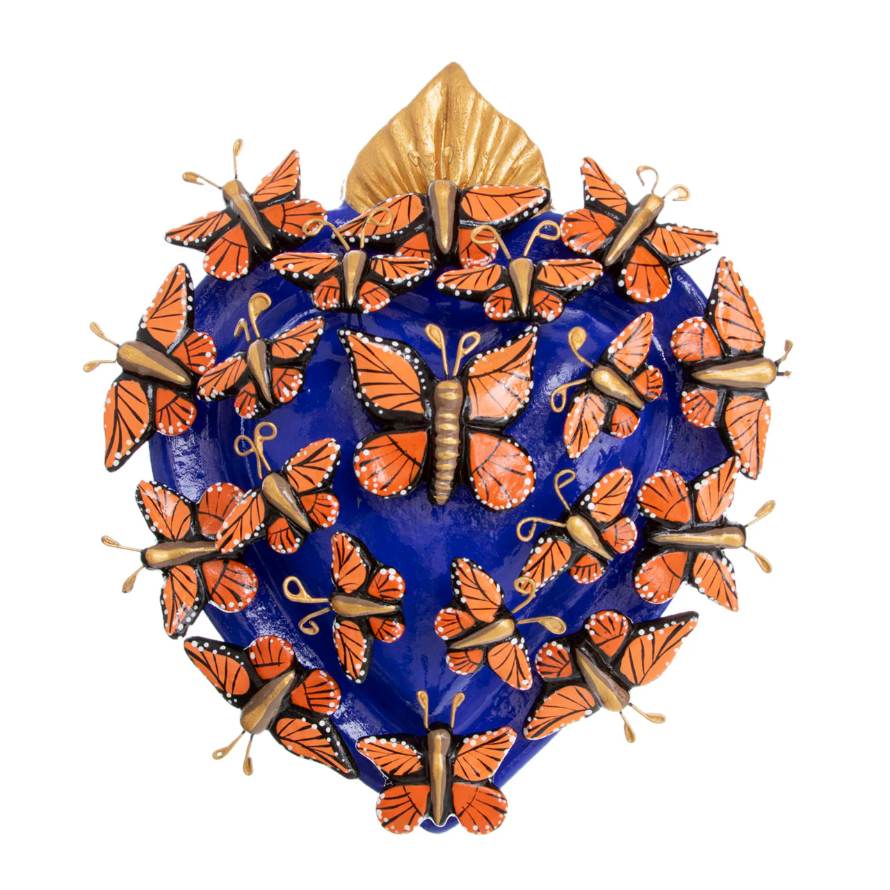 Kaleidoscope Heart - Clay Heart with Butterflies - Image 11