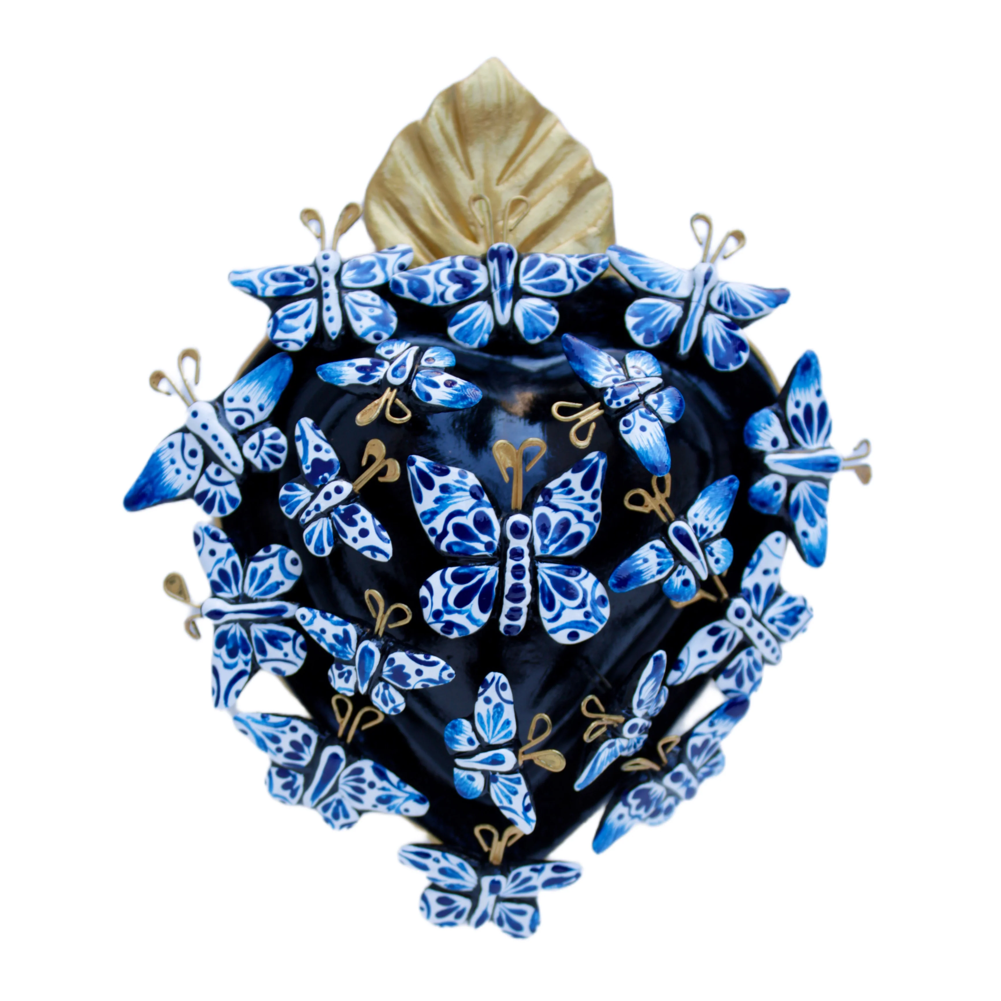 Kaleidoscope Heart - Clay Heart with Butterflies - Image 12
