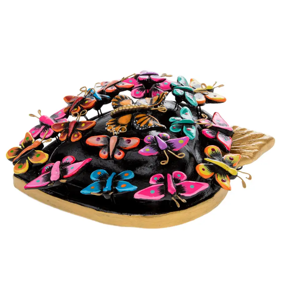 Kaleidoscope Heart - Clay Heart with Butterflies - Image 6