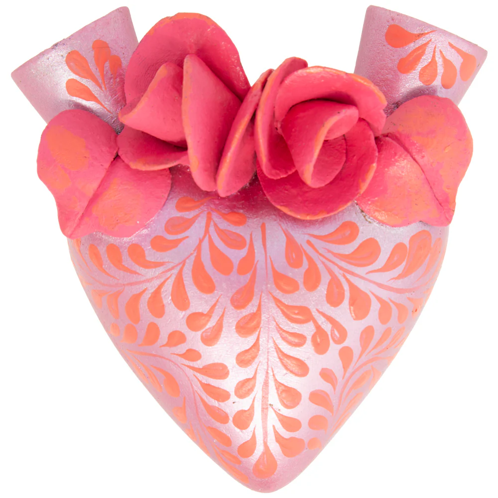 La Flor - Mexican Hand-Painted Hearts - Image 12