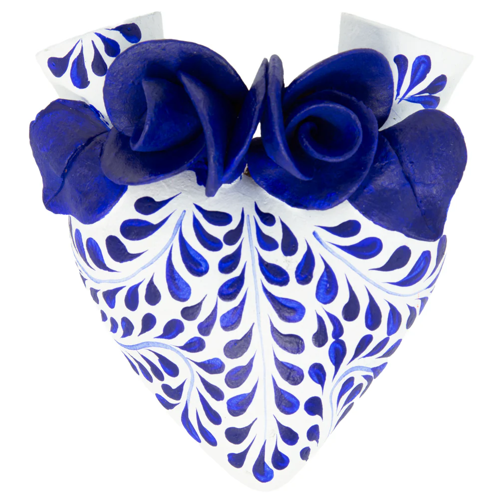 La Flor - Mexican Hand-Painted Hearts - Image 13