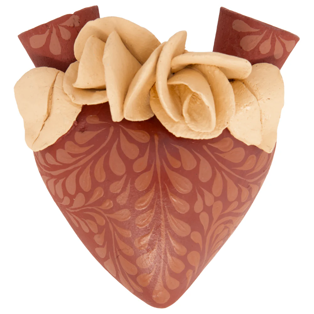 La Flor - Mexican Hand-Painted Hearts - Image 15