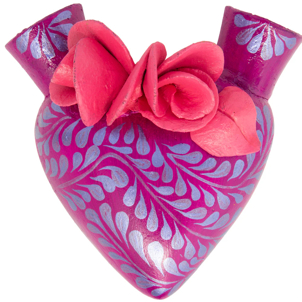 La Flor - Mexican Hand-Painted Hearts - Image 17