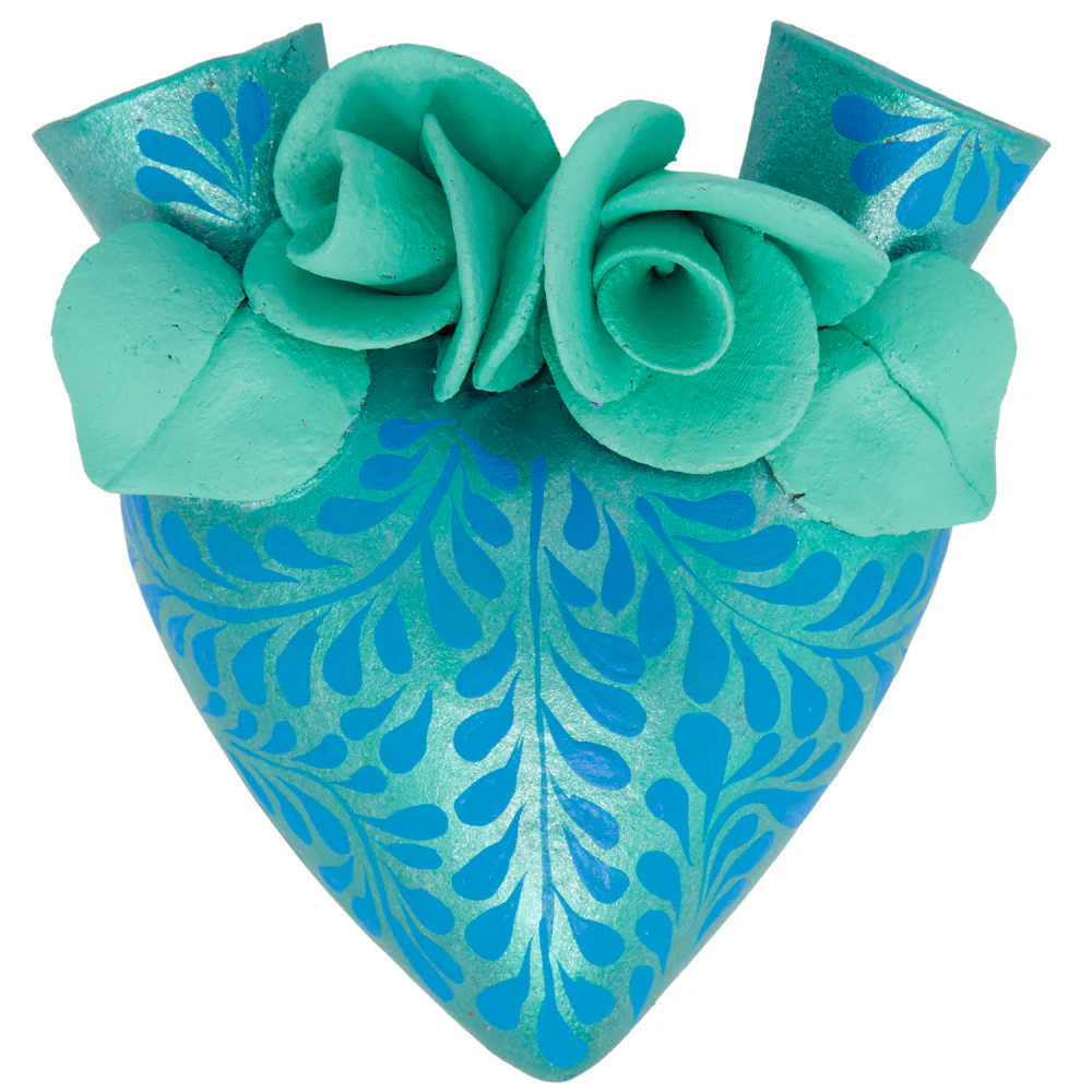 La Flor - Mexican Hand-Painted Hearts - Image 18