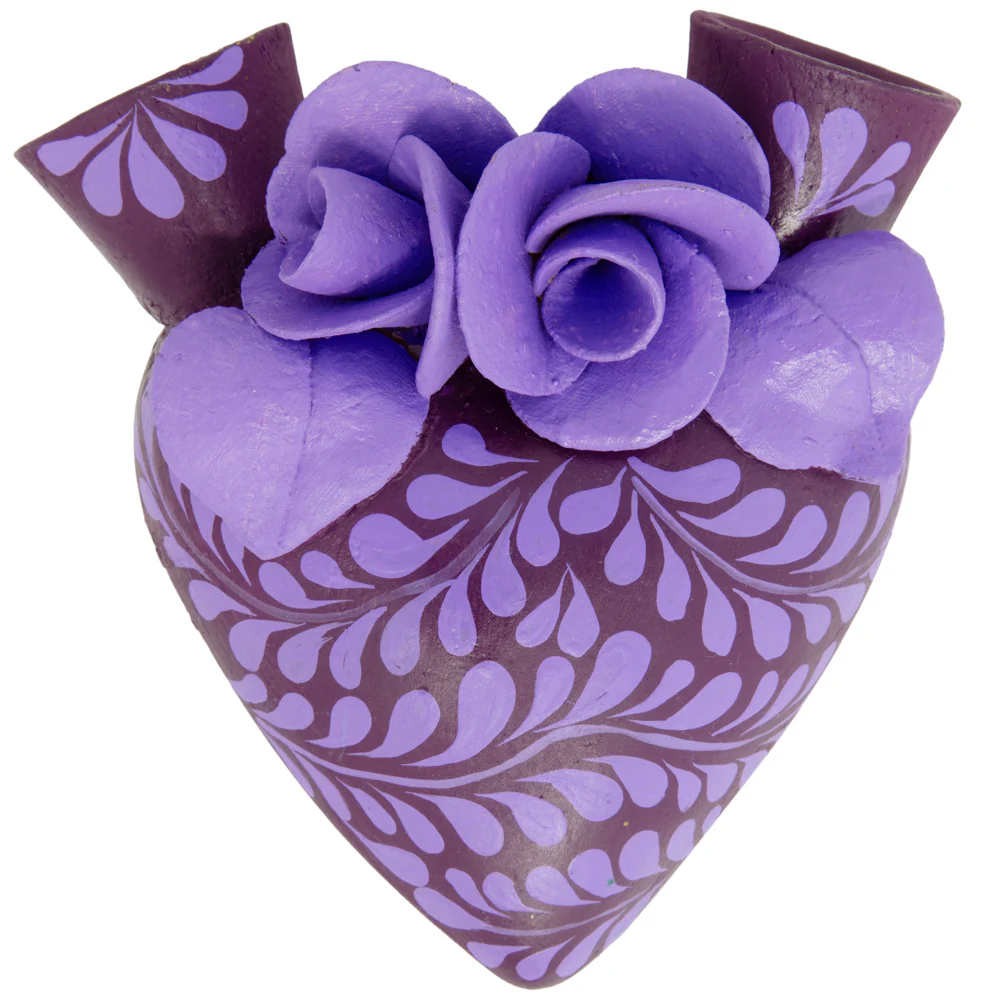 La Flor - Mexican Hand-Painted Hearts - Image 20