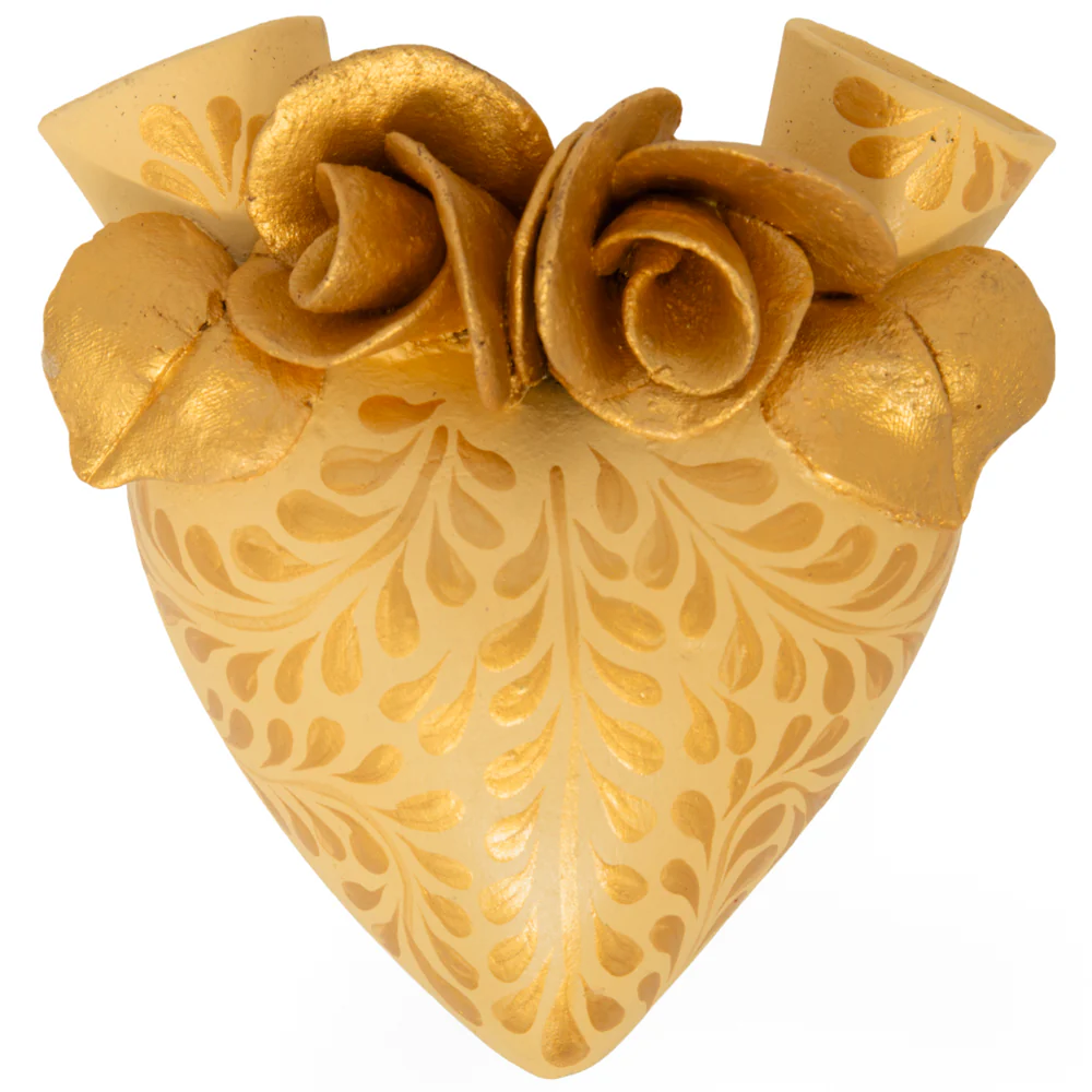 La Flor - Mexican Hand-Painted Hearts - Image 21