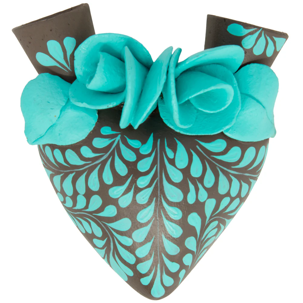 La Flor - Mexican Hand-Painted Hearts - Image 22