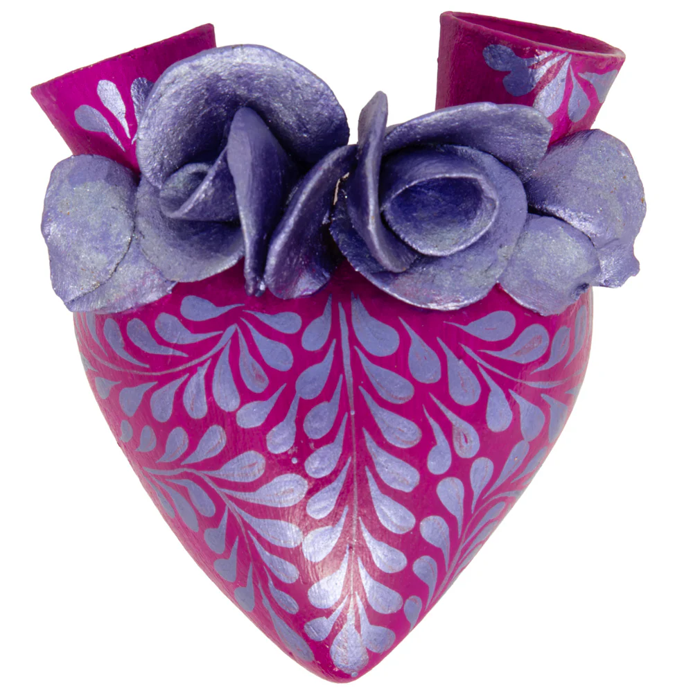 La Flor - Mexican Hand-Painted Hearts - Image 23