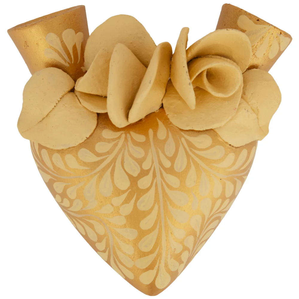 La Flor - Mexican Hand-Painted Hearts - Image 26