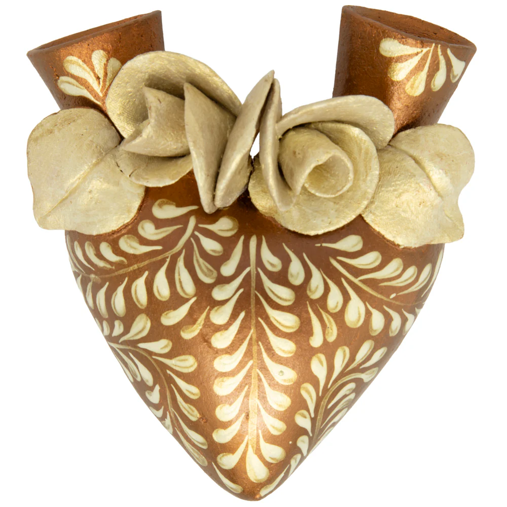 La Flor - Mexican Hand-Painted Hearts - Image 29