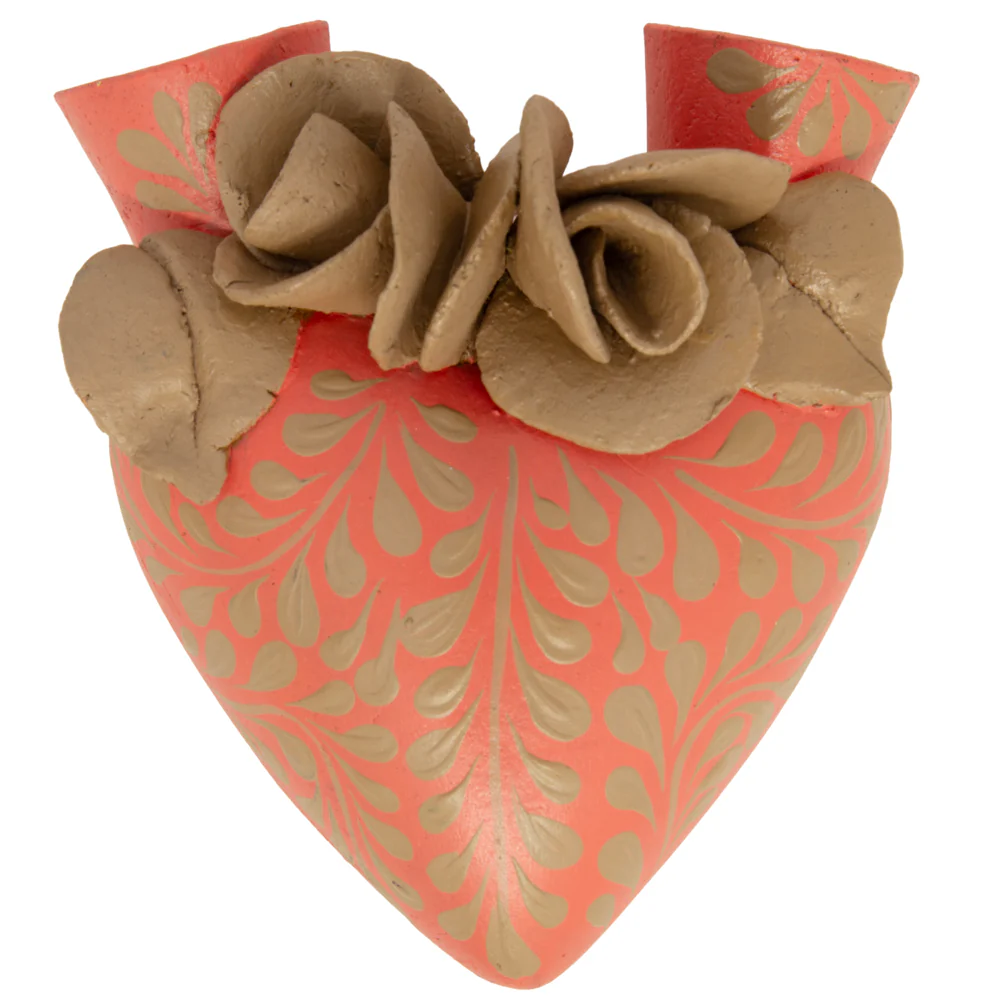 La Flor - Mexican Hand-Painted Hearts - Image 30
