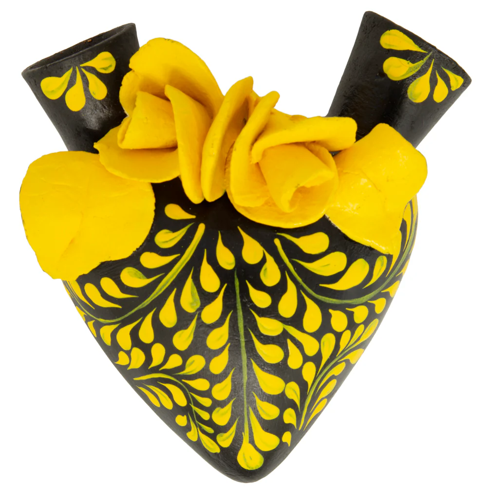 La Flor - Mexican Hand-Painted Hearts - Image 31