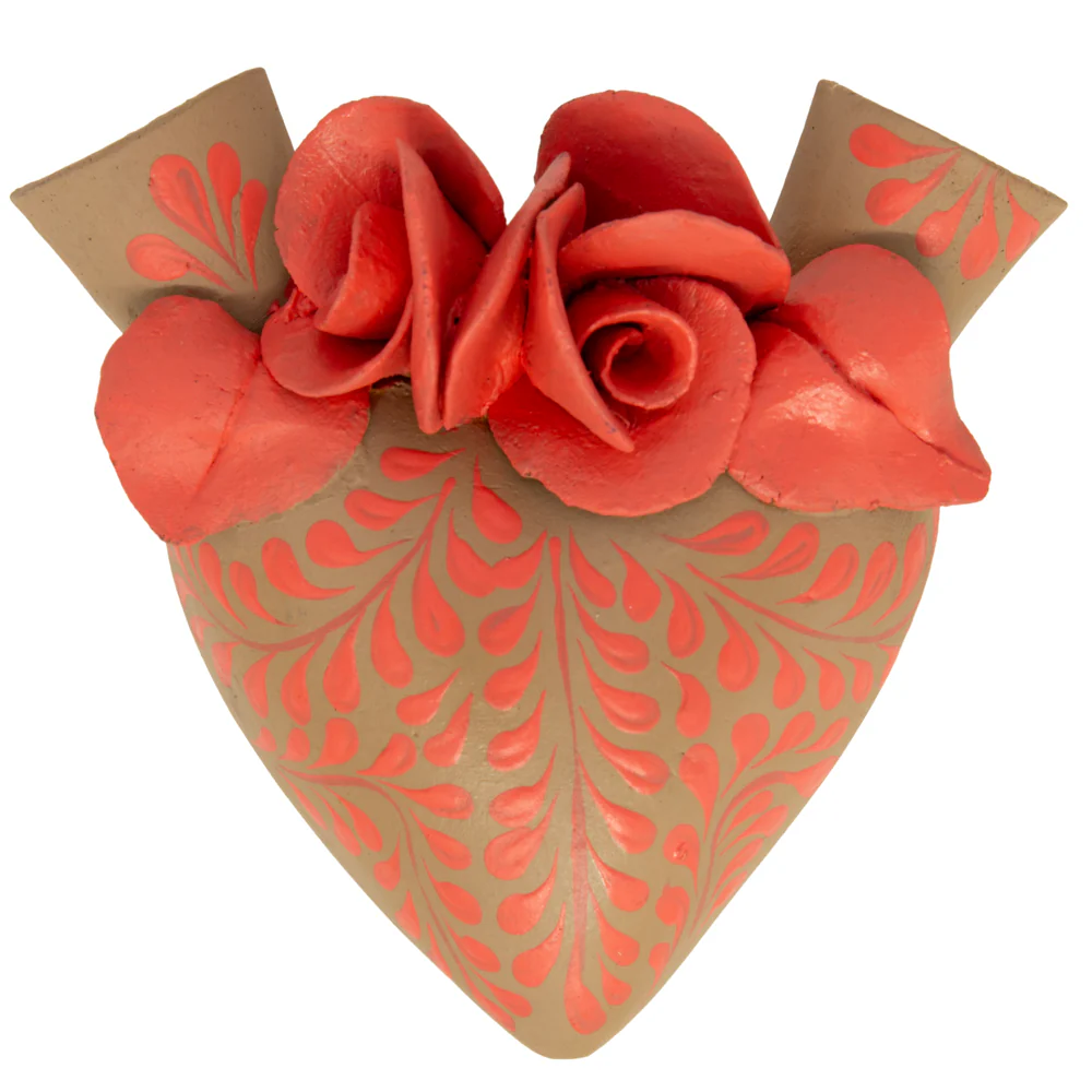 La Flor - Mexican Hand-Painted Hearts - Image 32
