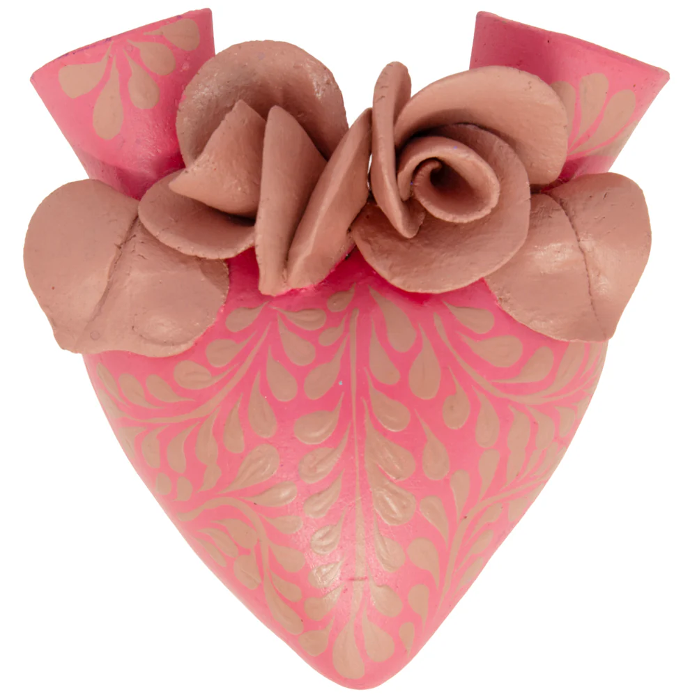 La Flor - Mexican Hand-Painted Hearts - Image 34