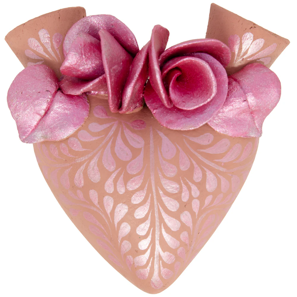 La Flor - Mexican Hand-Painted Hearts - Image 39