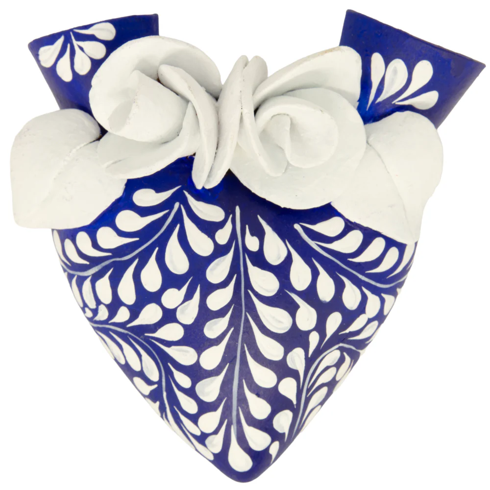 La Flor - Mexican Hand-Painted Hearts - Image 40