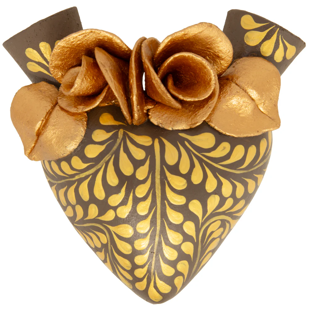 La Flor - Mexican Hand-Painted Hearts - Image 42