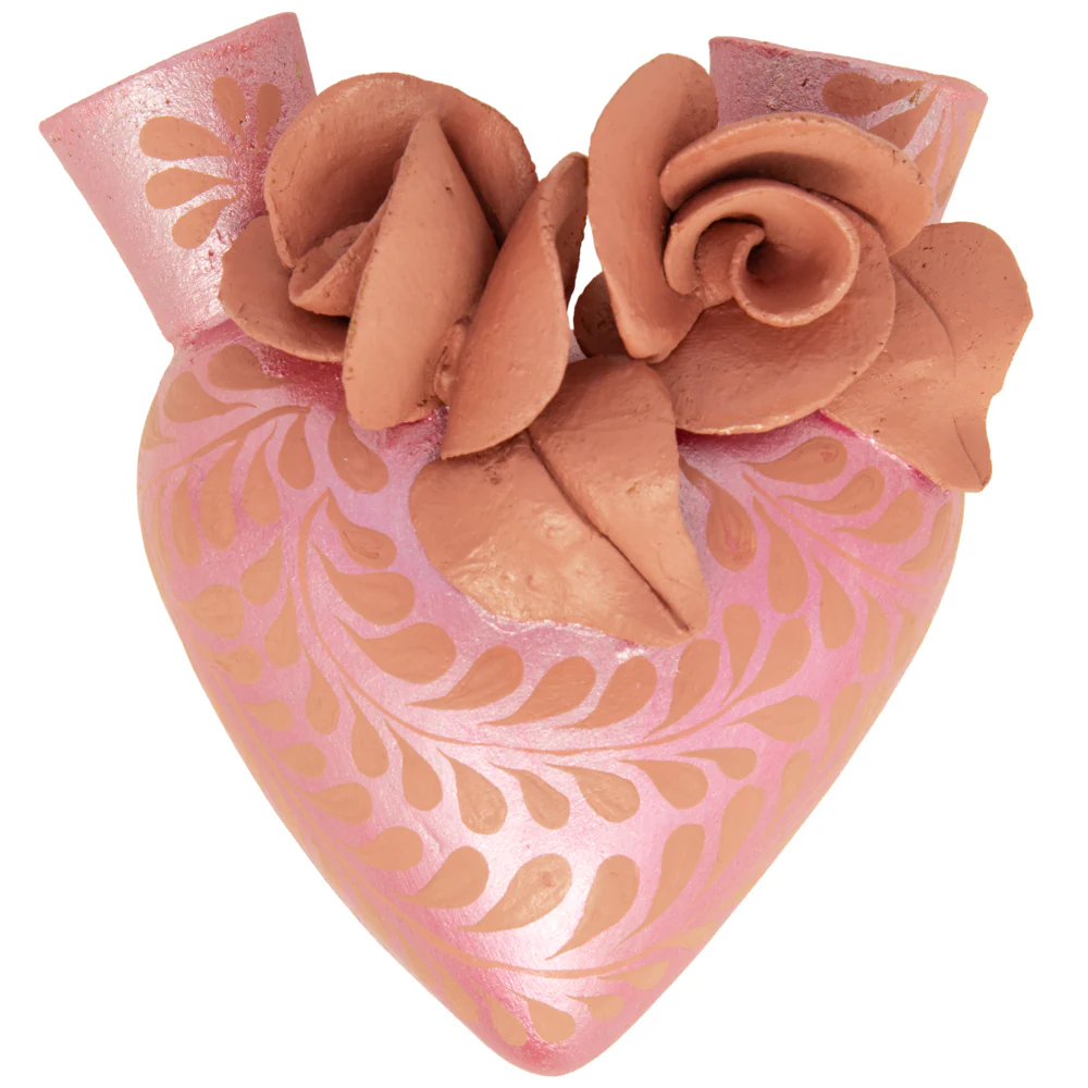 La Flor - Mexican Hand-Painted Hearts - Image 46
