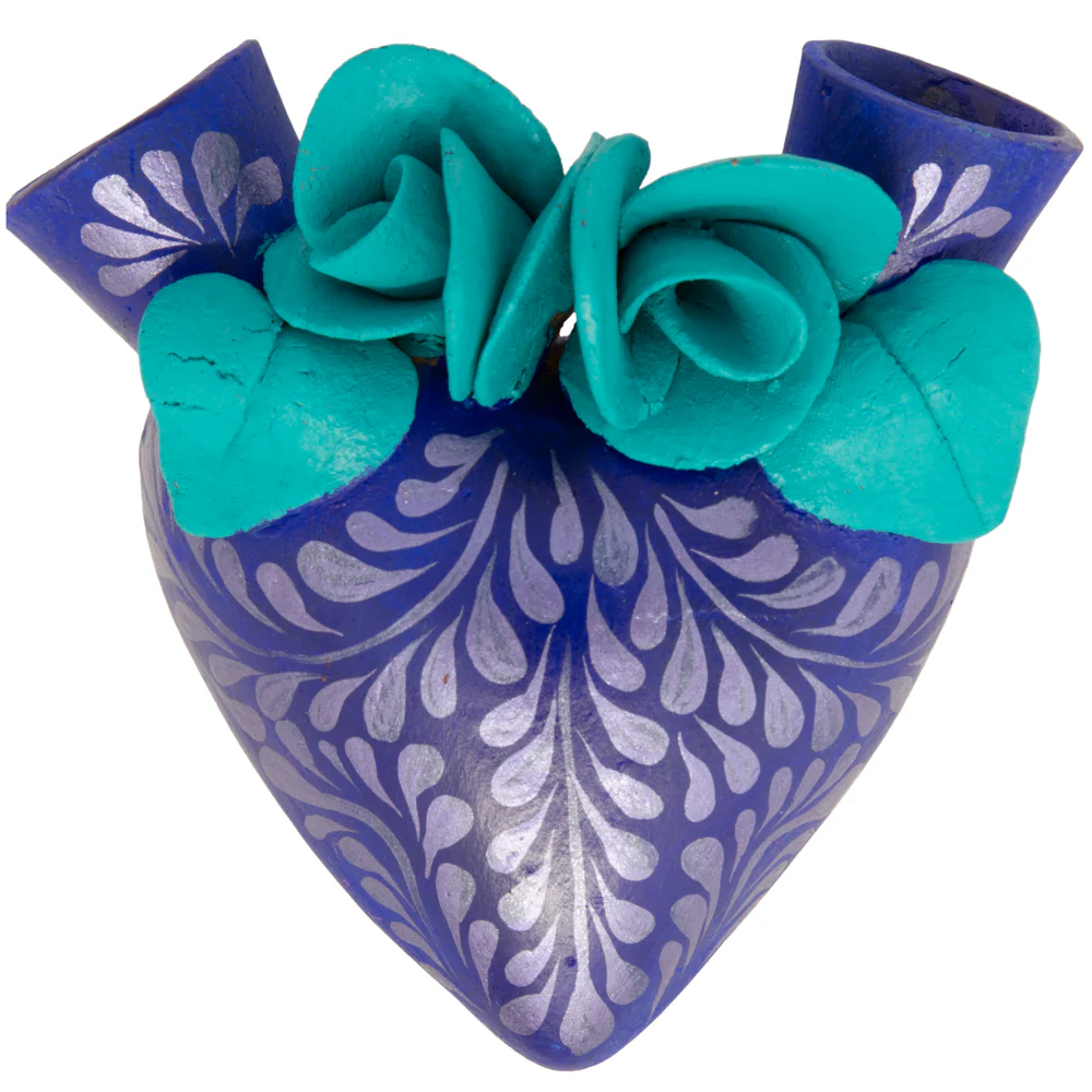 La Flor - Mexican Hand-Painted Hearts - Image 47