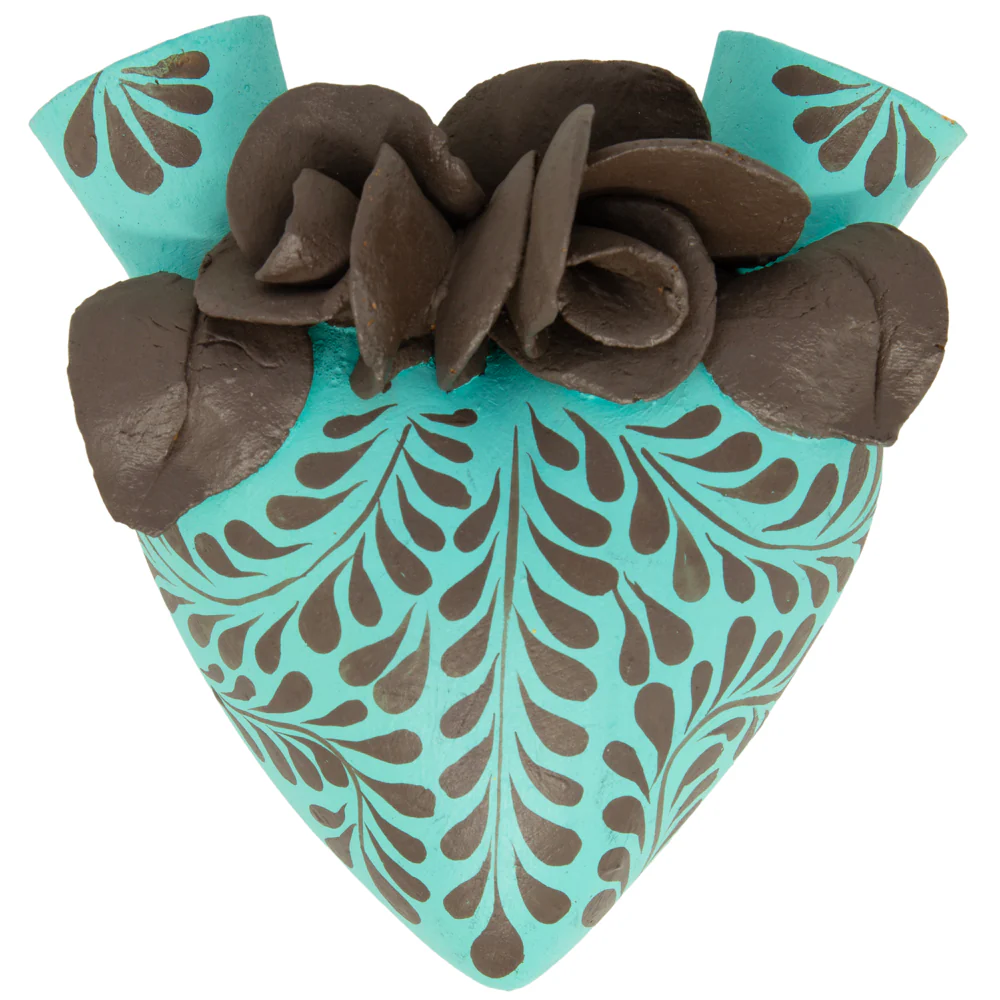 La Flor - Mexican Hand-Painted Hearts - Image 53