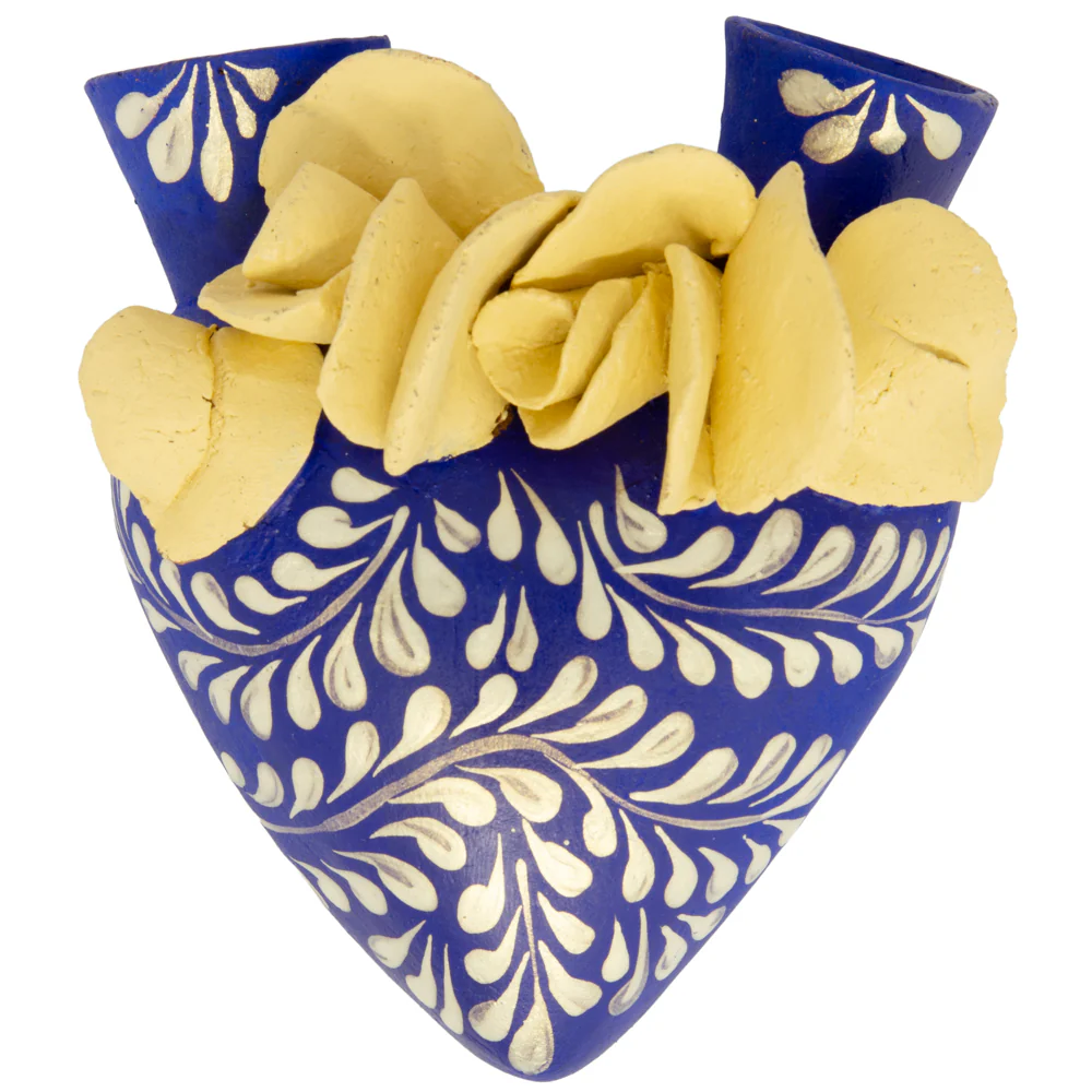 La Flor - Mexican Hand-Painted Hearts - Image 54