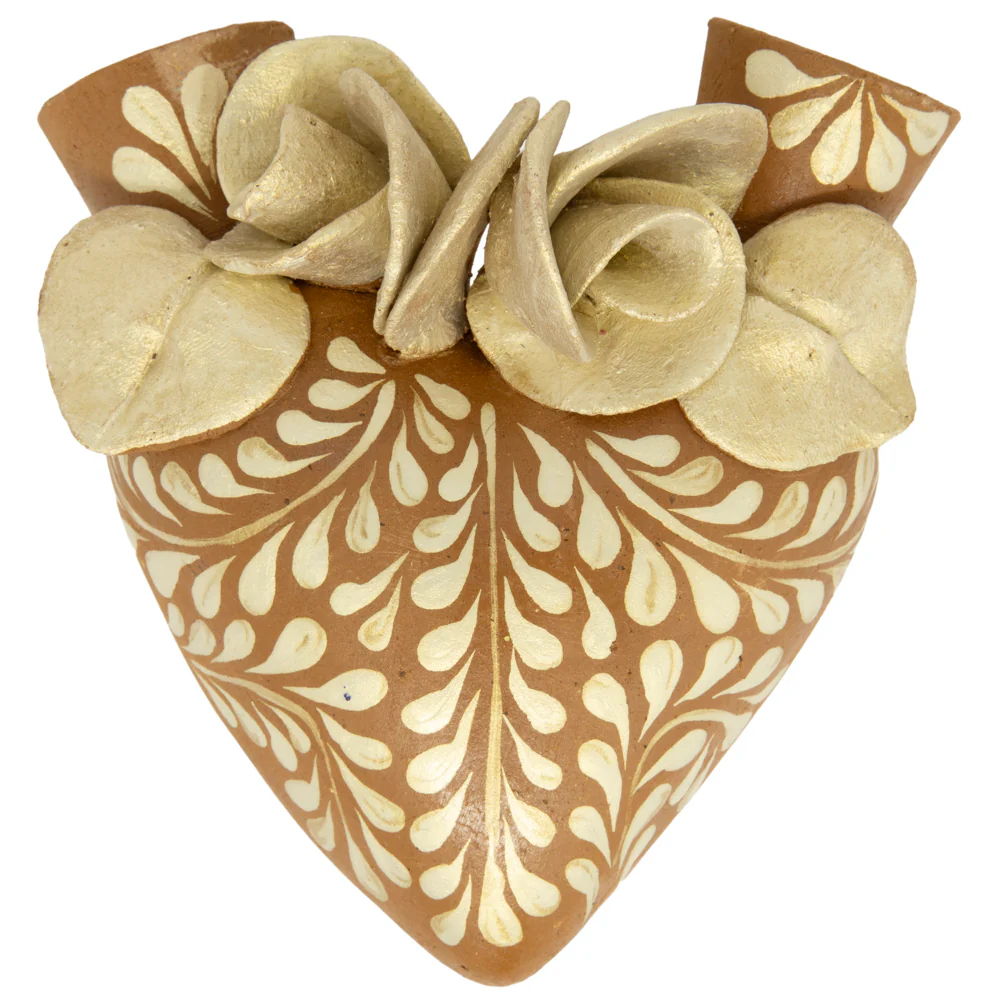 La Flor - Mexican Hand-Painted Hearts - Image 55