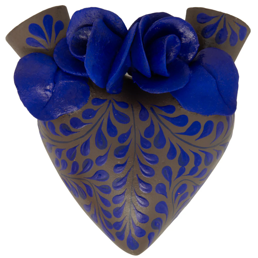 La Flor - Mexican Hand-Painted Hearts - Image 58