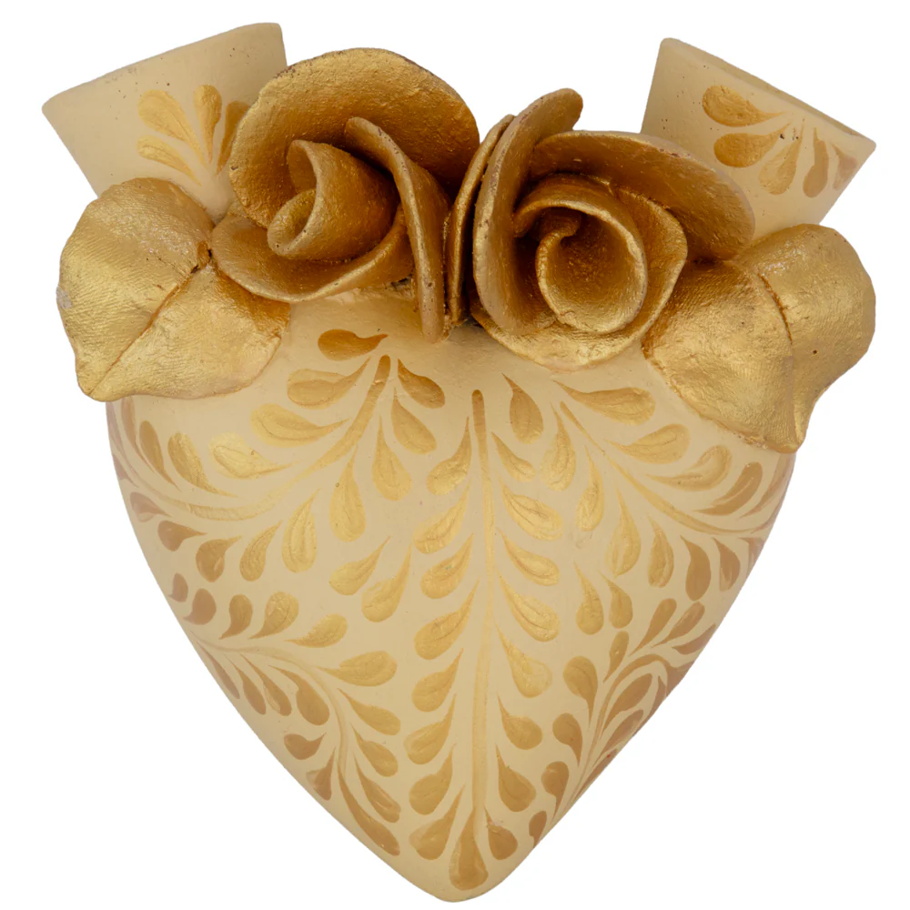 La Flor - Mexican Hand-Painted Hearts - Image 65