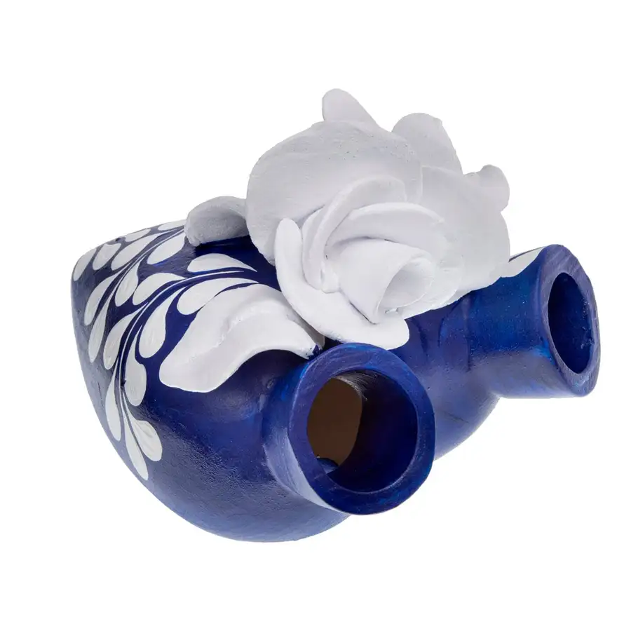 La Flor - Mexican Hand-Painted Hearts - Image 8