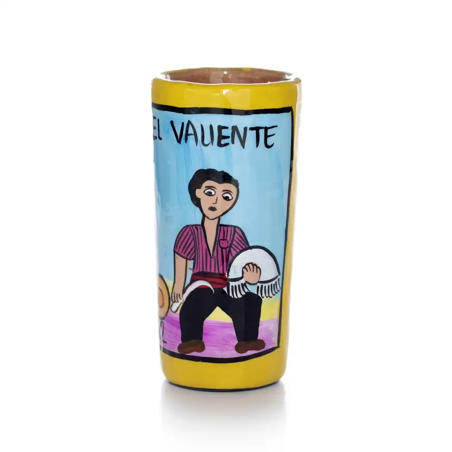 Lotería Hand-painted Clay Shot Glass - Image 10