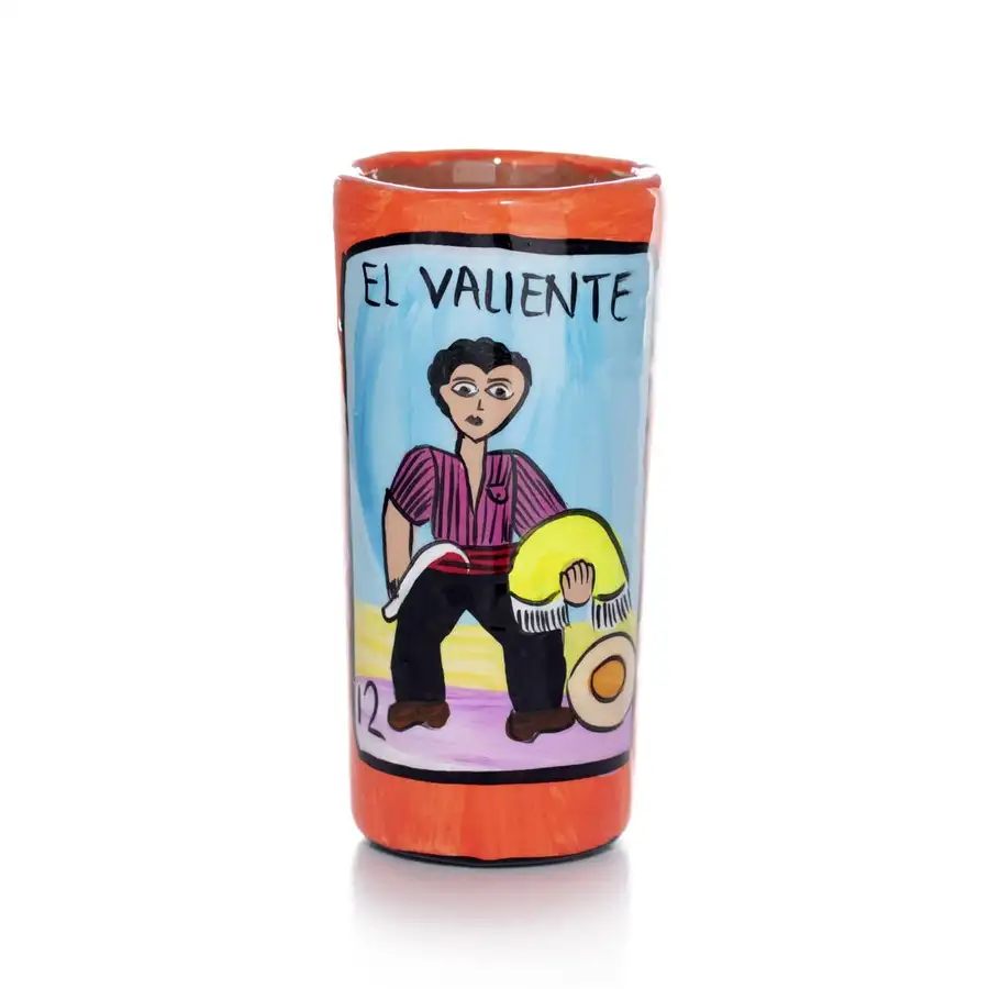 Lotería Hand-painted Clay Shot Glass - Image 11